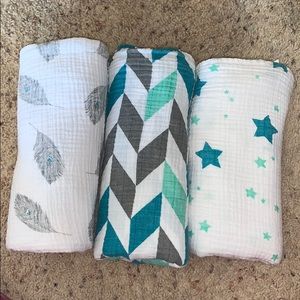 💙💕Muslin swaddle cotton baby blankets